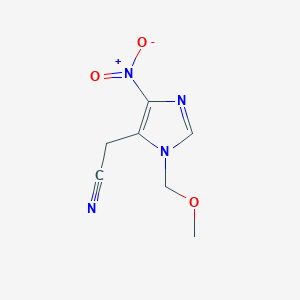 molecular formula C7H8N4O3 B14078818 (3-Methoxymethyl-5-nitro-3H-imidazol-4-yl)-acetonitrile 