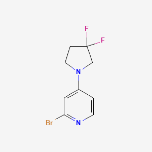 molecular formula C9H9BrF2N2 B1407882 2-Bromo-4-(3,3-difluoropyrrolidin-1-yl)pyridine CAS No. 1779121-43-5