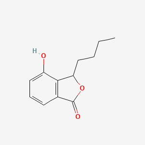 molecular formula C12H14O3 B14078820 1(3H)-Isobenzofuranone, 3-butyl-4-hydroxy- CAS No. 74459-23-7