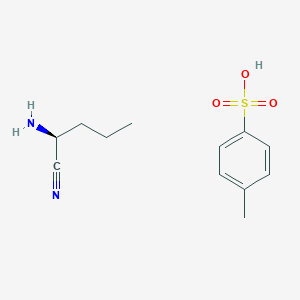 molecular formula C12H18N2O3S B14078821 (2S)-2-aminopentanenitrile; 4-methylbenzenesulfonic acid 