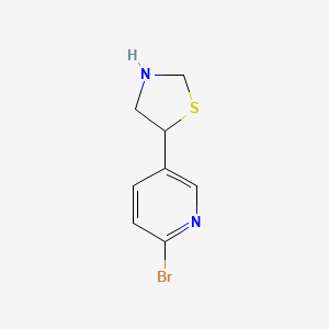 molecular formula C8H9BrN2S B1407884 5-(2-Bromopyridin-2-yl)thiazolidine CAS No. 1707391-27-2