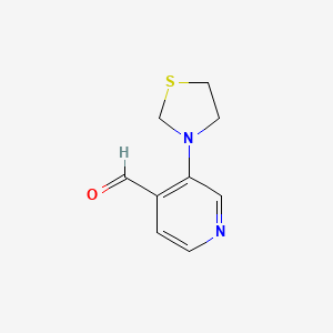 molecular formula C9H10N2OS B1407885 3-(Thiazolidin-3-yl)isonicotinaldehyde CAS No. 1779121-52-6