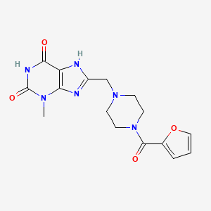 8-{[4-(furan-2-ylcarbonyl)piperazin-1-yl]methyl}-6-hydroxy-3-methyl-3,7-dihydro-2H-purin-2-one