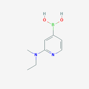 molecular formula C8H13BN2O2 B14078866 (2-(Ethyl(methyl)amino)pyridin-4-yl)boronic acid 