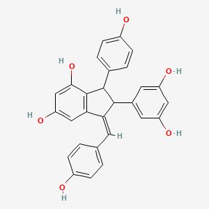 (1Z)-2-(3,5-dihydroxyphenyl)-3-(4-hydroxyphenyl)-1-[(4-hydroxyphenyl)methylidene]-2,3-dihydroindene-4,6-diol