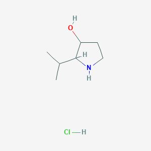 molecular formula C7H16ClNO B1407887 2-Isopropyl-3-pyrrolidinol hydrochloride CAS No. 1955520-23-6