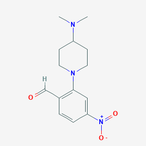 2-(4-(Dimethylamino)piperidin-1-yl)-4-nitrobenzaldehyde