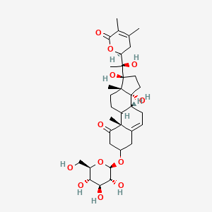 (2S)-2-[(1S)-1-[(8R,10R,13S,14R,17S)-14,17-dihydroxy-10,13-dimethyl-1-oxo-3-[(2R,3R,4S,5S,6R)-3,4,5-trihydroxy-6-(hydroxymethyl)oxan-2-yl]oxy-2,3,4,7,8,9,11,12,15,16-decahydrocyclopenta[a]phenanthren-17-yl]-1-hydroxyethyl]-4,5-dimethyl-2,3-dihydropyran-6-one