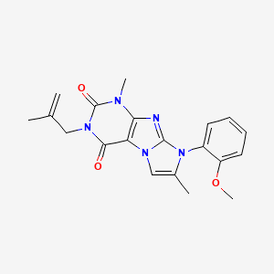 8-(2-methoxyphenyl)-1,7-dimethyl-3-(2-methylprop-2-en-1-yl)-1H-imidazo[2,1-f]purine-2,4(3H,8H)-dione