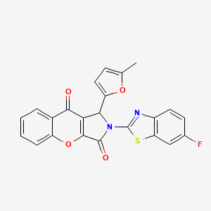 2-(6-Fluoro-1,3-benzothiazol-2-yl)-1-(5-methylfuran-2-yl)-1,2-dihydrochromeno[2,3-c]pyrrole-3,9-dione