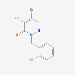 4,5-Dibromo-2-[(2-chlorophenyl)methyl]-3(2H)-pyridazinone