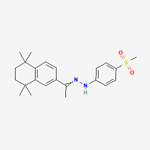 1-[4-(Methanesulfonyl)phenyl]-2-[1-(5,5,8,8-tetramethyl-5,6,7,8-tetrahydronaphthalen-2-yl)ethylidene]hydrazine