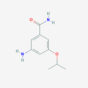 molecular formula C10H14N2O2 B1407899 3-氨基-5-异丙氧基苯甲酰胺 CAS No. 1369941-62-7