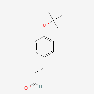 molecular formula C13H18O2 B14078990 3-(4-(tert-Butoxy)phenyl)propanal 