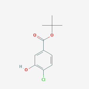 molecular formula C11H13ClO3 B14078999 Tert-butyl 4-chloro-3-hydroxybenzoate CAS No. 1025718-86-8