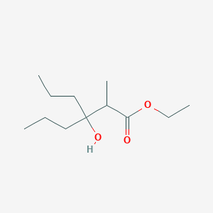 molecular formula C12H24O3 B14079006 Ethyl 3-hydroxy-2-methyl-3-propylhexanoate CAS No. 100386-15-0