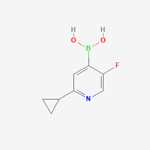 molecular formula C8H9BFNO2 B14079069 (2-Cyclopropyl-5-fluoropyridin-4-yl)boronic acid CAS No. 2225174-24-1