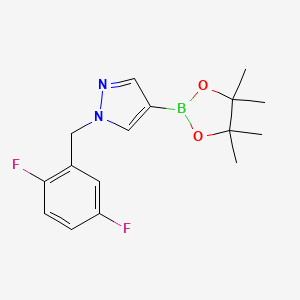 molecular formula C16H19BF2N2O2 B1407908 1H-Pyrazole, 1-[(2,5-difluorophenyl)methyl]-4-(4,4,5,5-tetramethyl-1,3,2-dioxaborolan-2-yl)- CAS No. 1430751-16-8