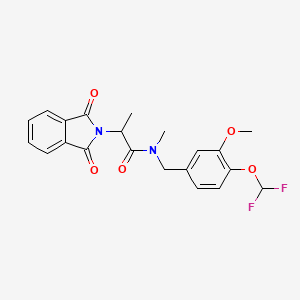 N-(4-(Difluoromethoxy)-3-methoxybenzyl)-2-(1,3-dioxoisoindolin-2-yl)-N-methylpropanamide