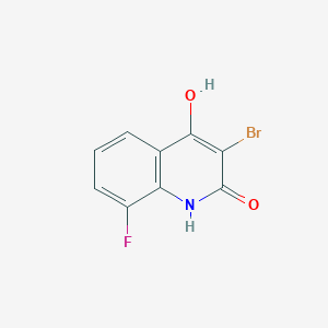 molecular formula C9H5BrFNO2 B1407909 3-Bromo-8-fluoro-4-hydroxy-1H-quinolin-2-one CAS No. 1438268-39-3