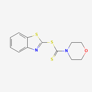 molecular formula C12H12N2OS3 B14079102 1,3-Benzothiazol-2-yl morpholine-4-carbodithioate CAS No. 10225-09-9