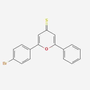 molecular formula C17H11BrOS B14079109 2-(4-Bromophenyl)-6-phenyl-4H-pyran-4-thione CAS No. 101439-14-9