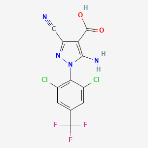 5-amino-3-cyano-1-(2,6-dichloro-4-(trifluoromethyl)phenyl)-1H-pyrazole-4-carboxylic acid