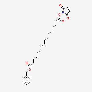 molecular formula C27H39NO6 B1407912 1-Benzyl 16-(2,5-dioxopyrrolidin-1-YL) hexadecanedioate CAS No. 949588-03-8