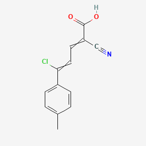 2,4-Pentadienoic acid, 5-chloro-2-cyano-5-(4-methylphenyl)-