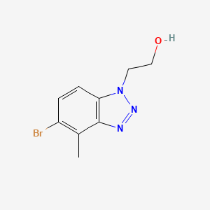 molecular formula C9H10BrN3O B14079142 5-Bromo-4-methyl-1H-benzotriazole-1-ethanol 