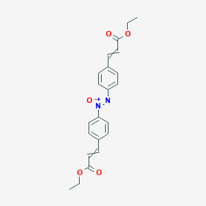 molecular formula C22H22N2O5 B14079152 2-Propenoic acid, 3,3'-(azoxydi-4,1-phenylene)bis-, diethyl ester CAS No. 3535-50-0