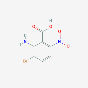 molecular formula C7H5BrN2O4 B14079158 2-Amino-3-bromo-6-nitrobenzoic acid 