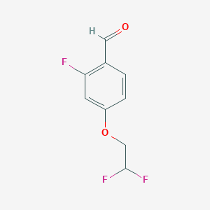 molecular formula C9H7F3O2 B1407917 4-(2,2-Difluoroethoxy)-2-fluorobenzaldehyde CAS No. 1282556-77-7