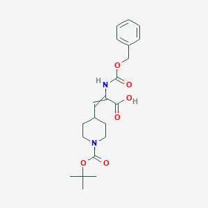 3-[1-[(2-Methylpropan-2-yl)oxycarbonyl]piperidin-4-yl]-2-(phenylmethoxycarbonylamino)prop-2-enoic acid