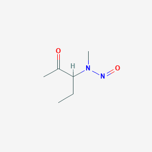 molecular formula C6H12N2O2 B140792 N-Methyl-N-(2-oxopentan-3-yl)nitrous amide CAS No. 126144-31-8
