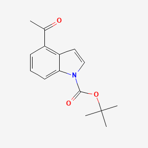 molecular formula C15H17NO3 B14079204 tert-Butyl 4-acetyl-1H-indole-1-carboxylate CAS No. 88059-20-5