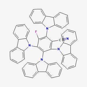 molecular formula C55H32FN5 B14079213 2,3,4,6-Tetra(9H-carbazol-9-yl)-5-fluorobenzonitrile CAS No. 1819362-10-1