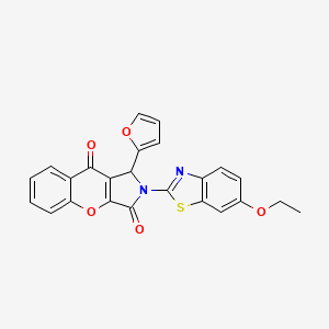 2-(6-Ethoxy-1,3-benzothiazol-2-yl)-1-(furan-2-yl)-1,2-dihydrochromeno[2,3-c]pyrrole-3,9-dione