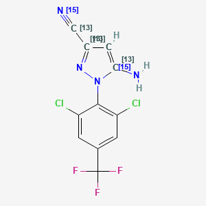 5-(15N)azanyl-1-[2,6-dichloro-4-(trifluoromethyl)phenyl](3,4,5-13C3)pyrazole-3-(15N)carbonitrile