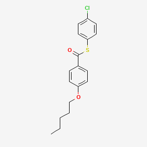 S-(4-Chlorophenyl) 4-(pentyloxy)benzene-1-carbothioate