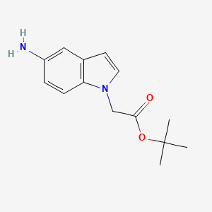 molecular formula C14H18N2O2 B1407927 tert-Butyl (5-amino-1H-indol-1-yl)acetate CAS No. 1292835-87-0