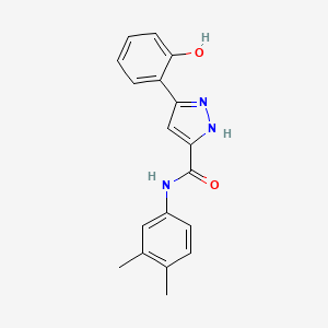 N-(3,4-dimethylphenyl)-5-(2-hydroxyphenyl)-1H-pyrazole-3-carboxamide