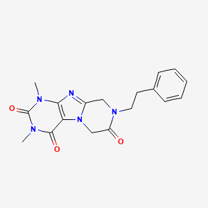 1,3-dimethyl-8-phenethyl-8,9-dihydropyrazino[2,1-f]purine-2,4,7(1H,3H,6H)-trione