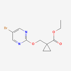 Cyclopropanecarboxylic acid, 1-[[(5-bromo-2-pyrimidinyl)oxy]methyl]-, ethyl ester