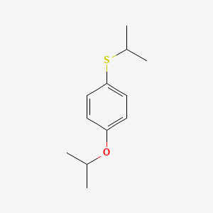 molecular formula C12H18OS B14079316 1-[(Propan-2-yl)oxy]-4-[(propan-2-yl)sulfanyl]benzene CAS No. 86636-08-0