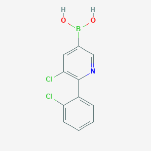 molecular formula C11H8BCl2NO2 B14079346 (5-Chloro-6-(2-chlorophenyl)pyridin-3-yl)boronic acid 