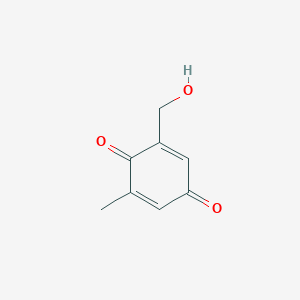 molecular formula C8H8O3 B1407935 2-(羟甲基)-6-甲基环己-2,5-二烯-1,4-二酮 CAS No. 51985-02-5