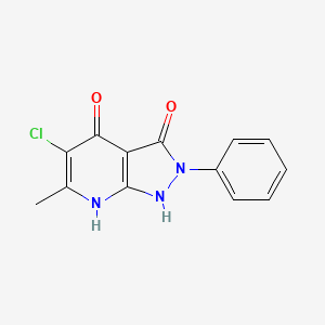 5-chloro-6-methyl-2-phenyl-1H-pyrazolo[3,4-b]pyridine-3,4(2H,7H)-dione