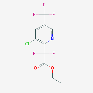 molecular formula C10H7ClF5NO2 B1407937 Ethyl 2-[3-chloro-5-(trifluoromethyl)pyridin-2-yl]-2,2-difluoroacetate CAS No. 1431842-79-3