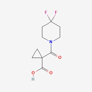 molecular formula C10H13F2NO3 B1407940 1-(4,4-二氟哌啶-1-羰基)-环丙烷羧酸 CAS No. 1447944-49-1